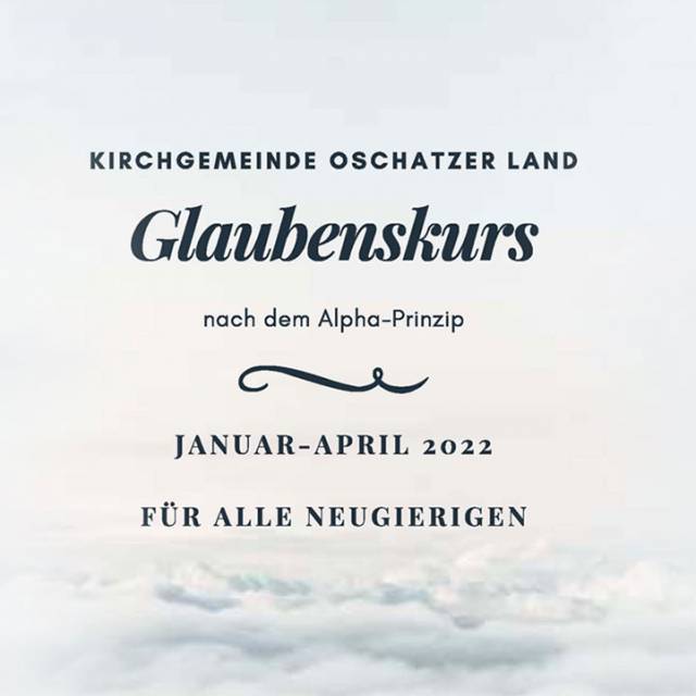 Einladung zum Glaubenskurs