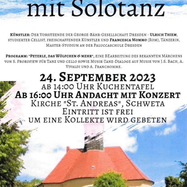 s_oschatz-cellokonzert | Kirche Oschatzer Land - Neuigkeiten - Cellokonzert mit Solotanz