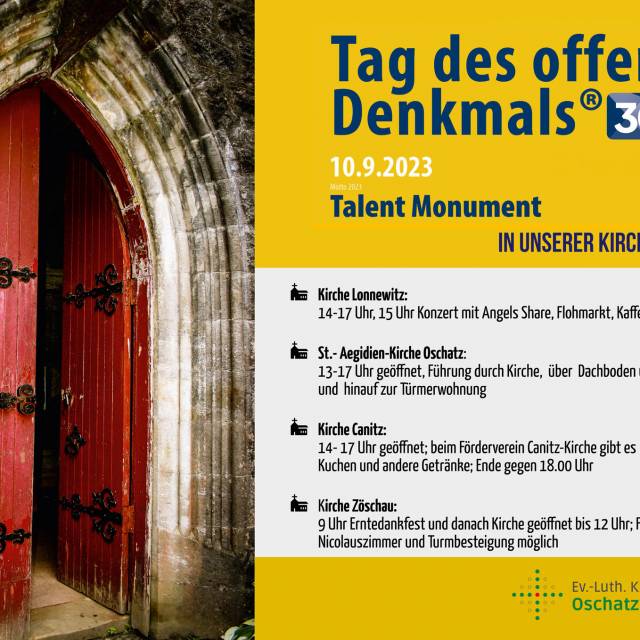 s_oschatz-tag-des-offenen-denkmals | Kirche Oschatzer Land - Neuigkeiten - Tag des offenen Denkmals 2023